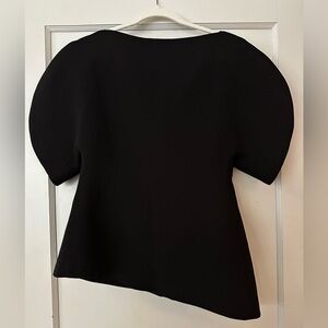 Zara Elegant Black Puff Sleeve Blouse